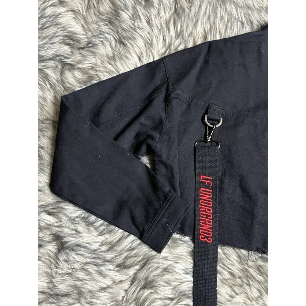 LF The Brand LF UNDRGRND3 Black Cropped Jacket Women Sz S